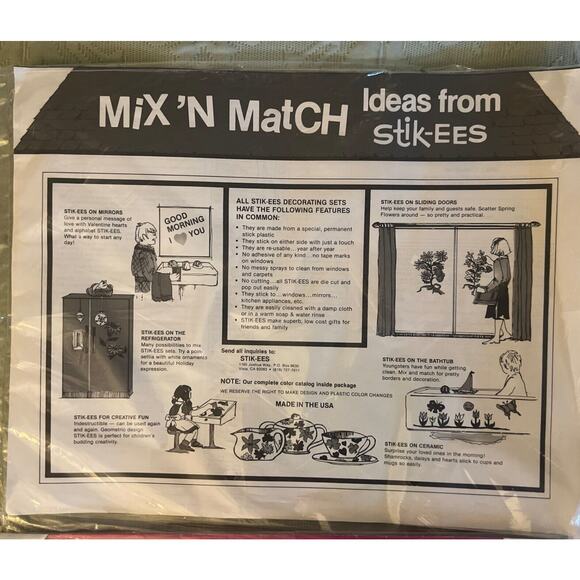 4 BRAND NEW UNOPENED Stik-EES Christmas Wise Men Cornucopia +RARE STORAGE SHEETS - Picture 8 of 11